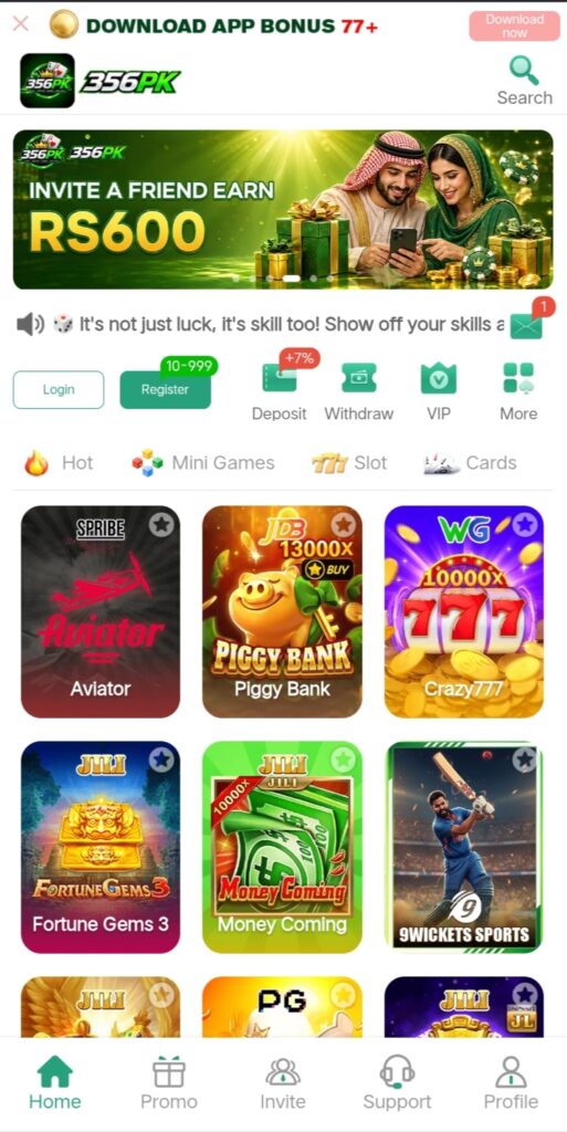 365PK Game Download 2026 mobile gaming interface